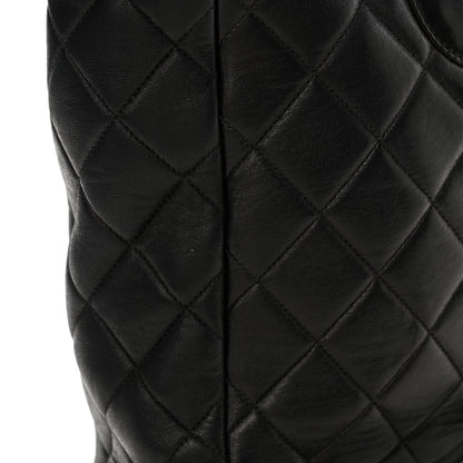 Chanel Lambskin Quilted Drawstring Backpack Black 14 of 15