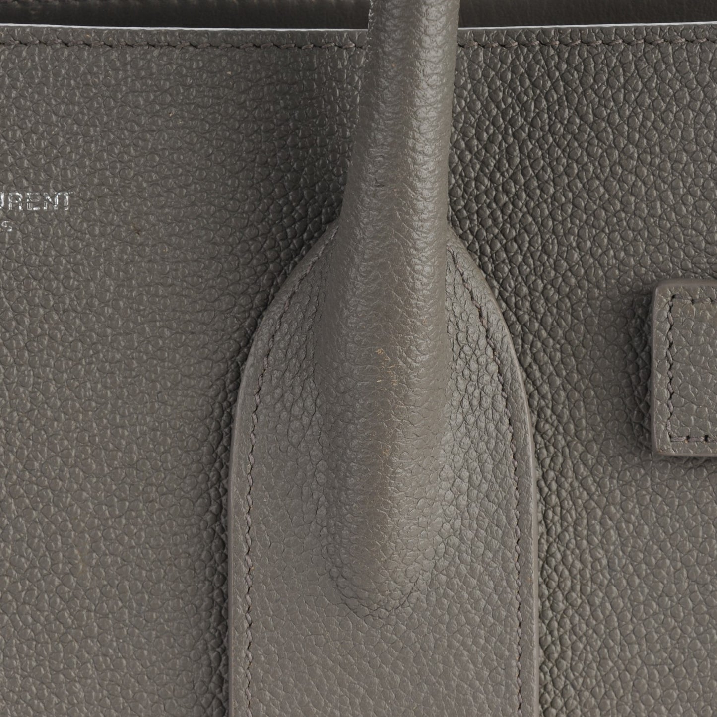 Grained Calfskin Small Sac De Jour Fog