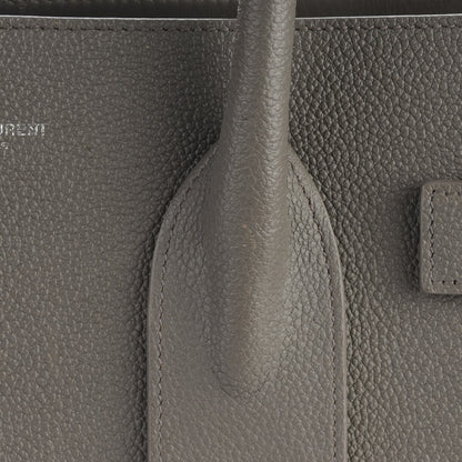 Saint Laurent Grained Calfskin Small Sac De Jour Fog 9 of 13
