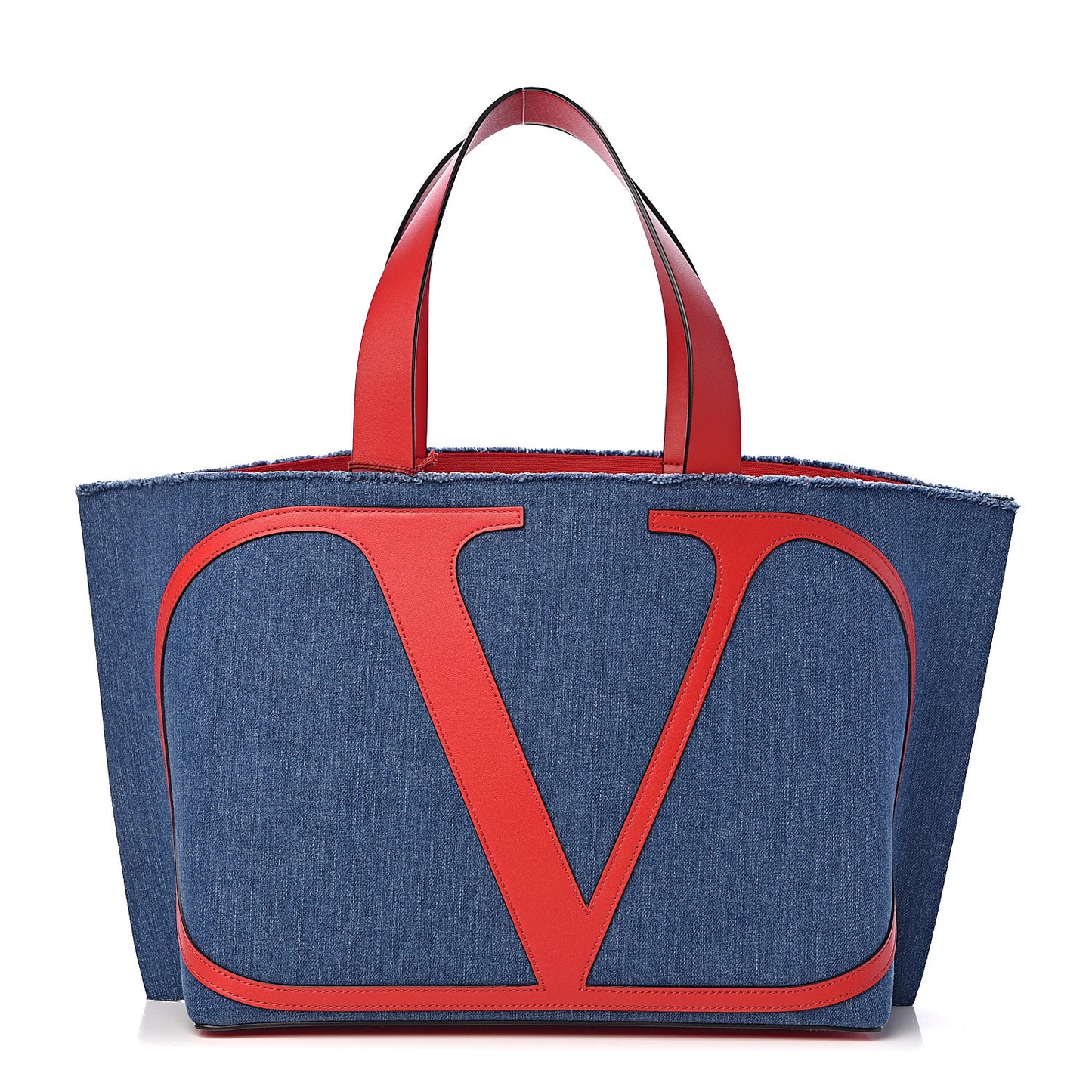 Denim Small Escape Tote Blue Red