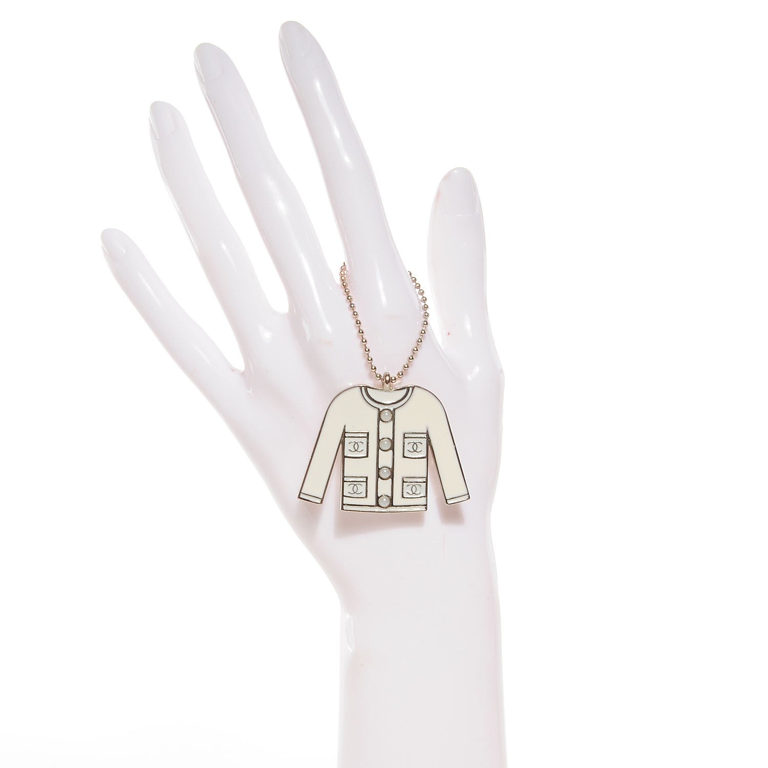 Chanel Pearl Enamel Blazer Jacket Charm 2 of 3