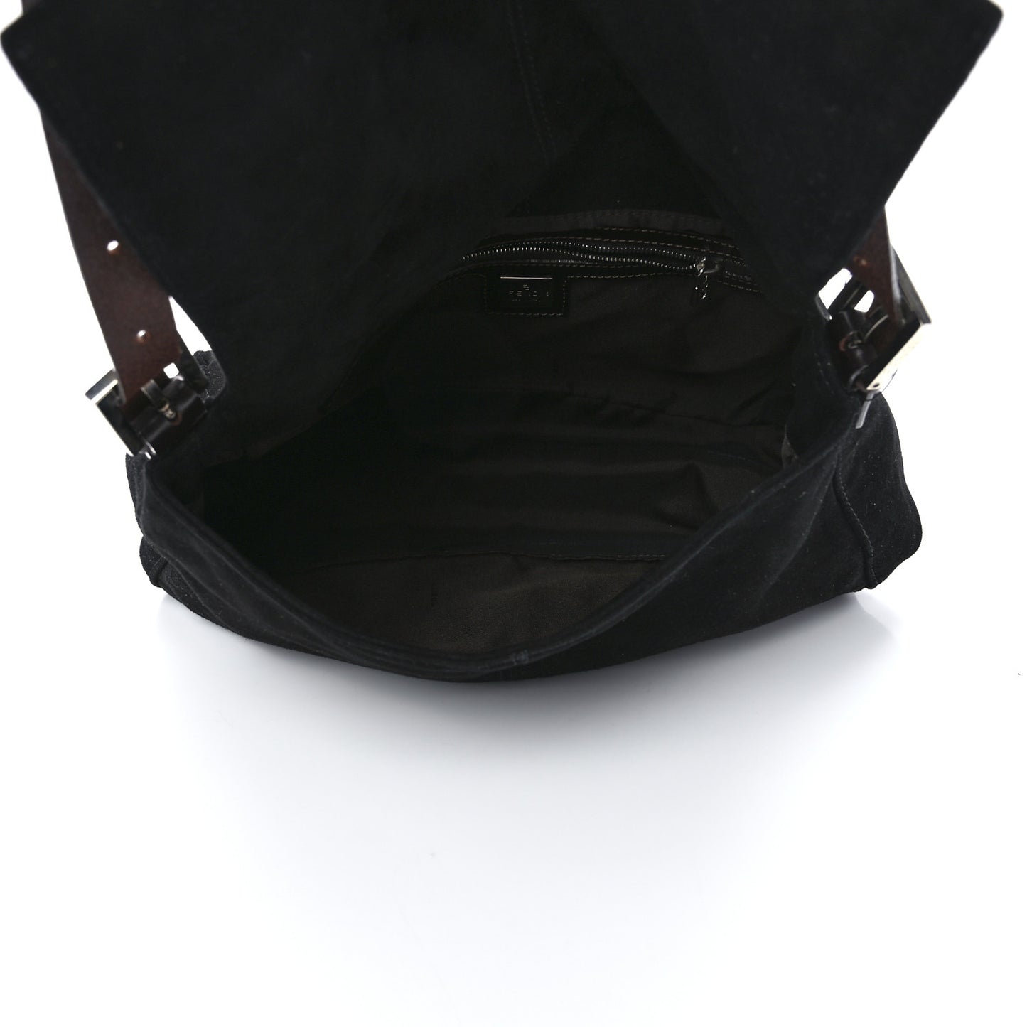 Suede Calfskin Mama Baguette Black