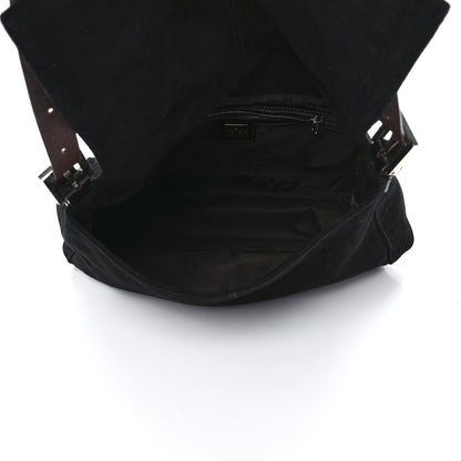 Fendi Suede Calfskin Mama Baguette Black 5 of 13