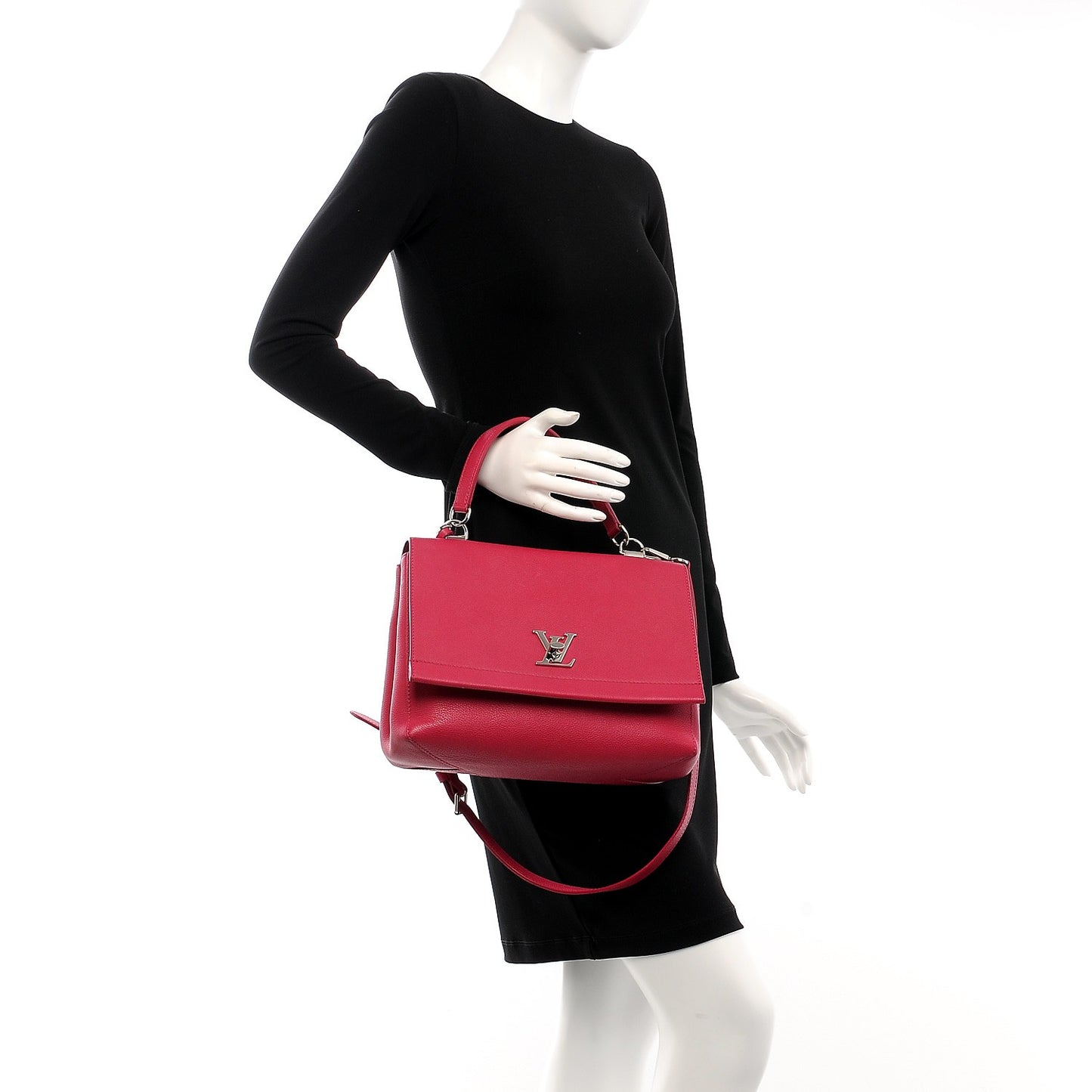 Calfskin Lockme II Top Handle Dahlia