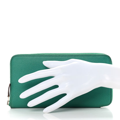 Hermes Epsom Silk'In Wallet Vert Vertigo 2 of 13