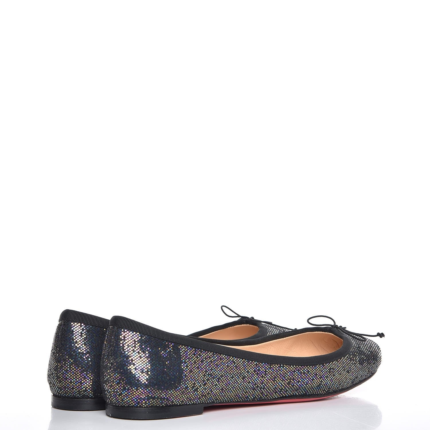 Christian Louboutin Glitter Spotlight Rosella Flats 38 Blue Khol Black 4 of 11