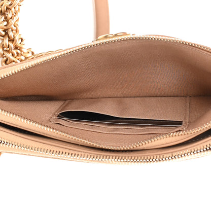 Chanel Caviar Quilted Small Boy Clutch With Chain Beige 7 of 18