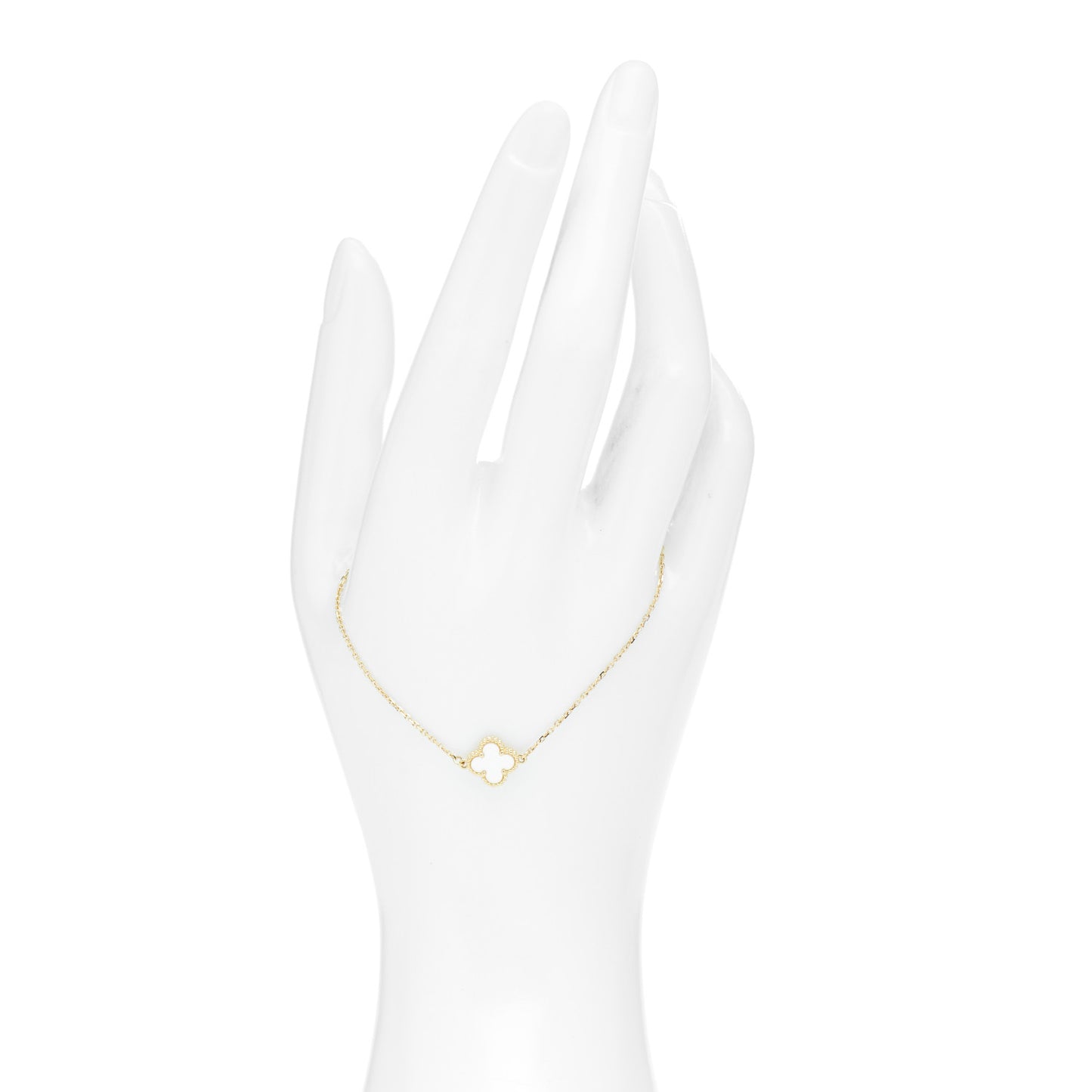 18K Yellow Gold Mother of Pearl Sweet Alhambra Bracelet