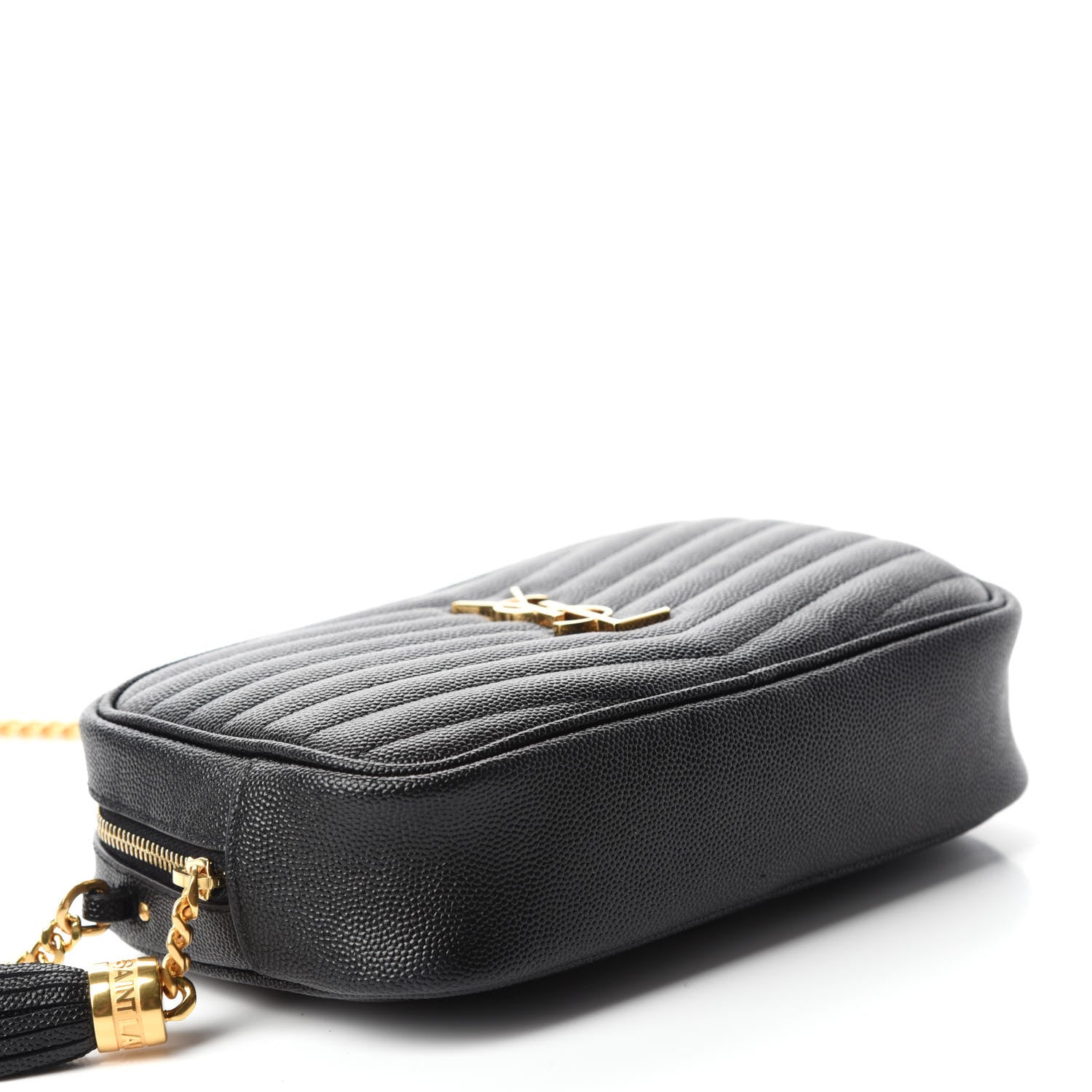 Saint Laurent Grain De Poudre Matelasse Monogram Mini Lou Camera Bag Black 4 of 11