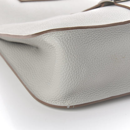 Hermes Taurillon Clemence Halzan 31 Gris Perle 9 of 17