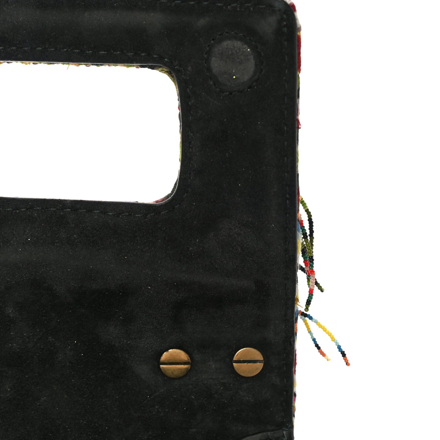 Lambskin Beaded Mini J'Adior Chain Flap Bag Multicolor
