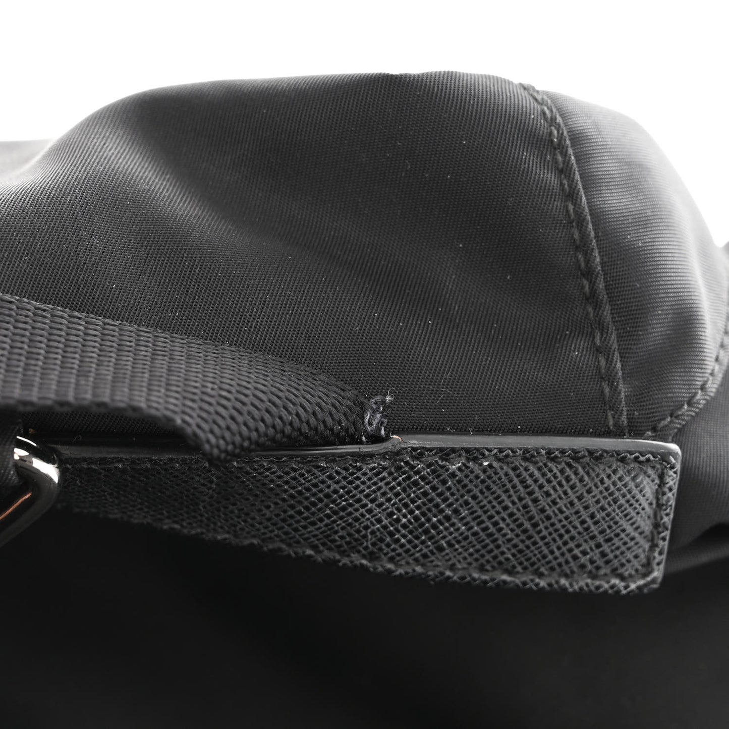 Tessuto Nylon Saffiano Medium Backpack Black