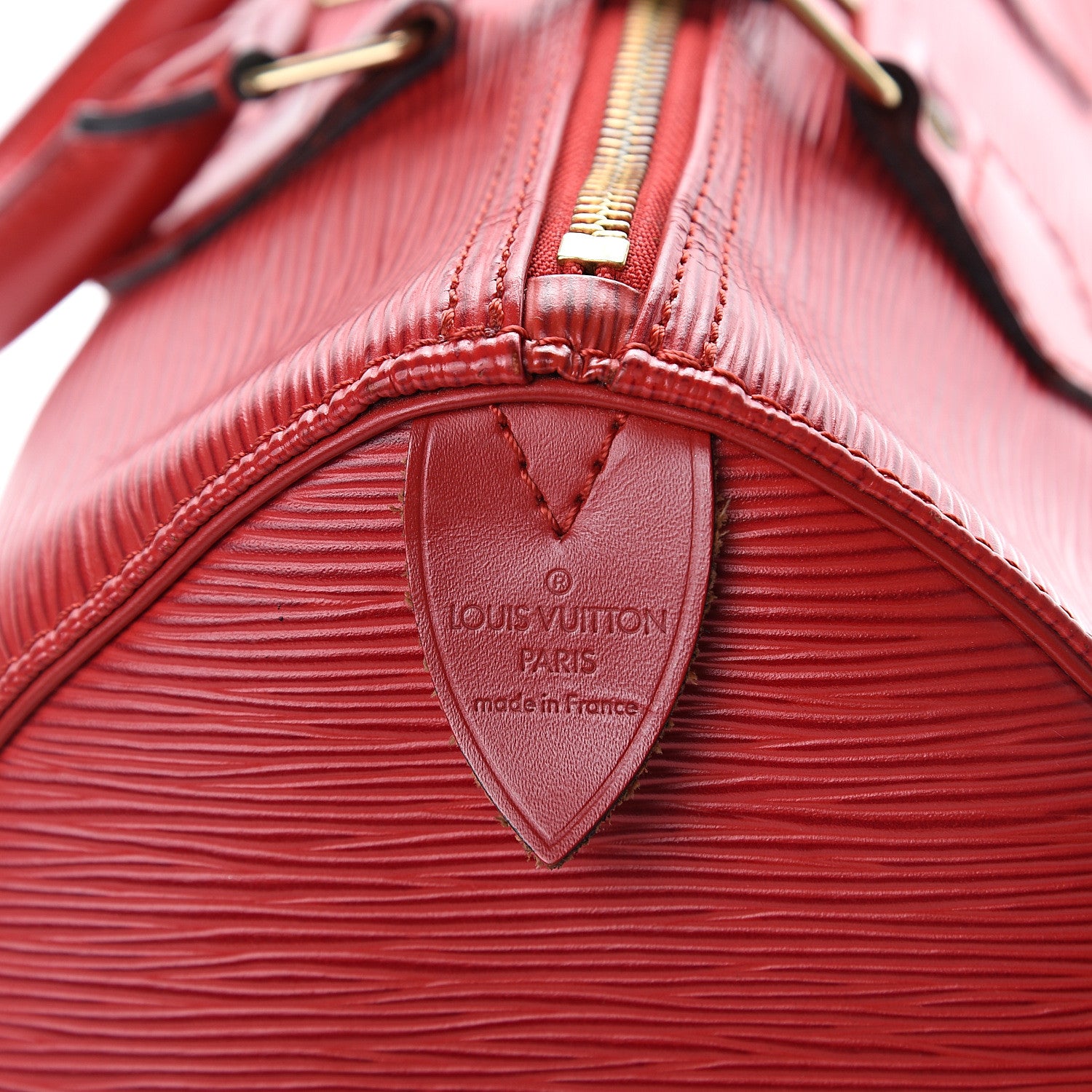 Louis Vuitton Epi Speedy 30 Castillan Red 5 of 7