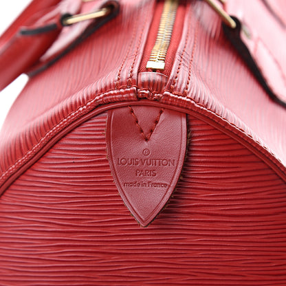 Louis Vuitton Epi Speedy 30 Castillan Red 5 of 7