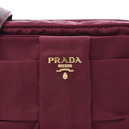 Prada Tessuto Nylon Bow Camera Bag Bordeaux 10 of 10