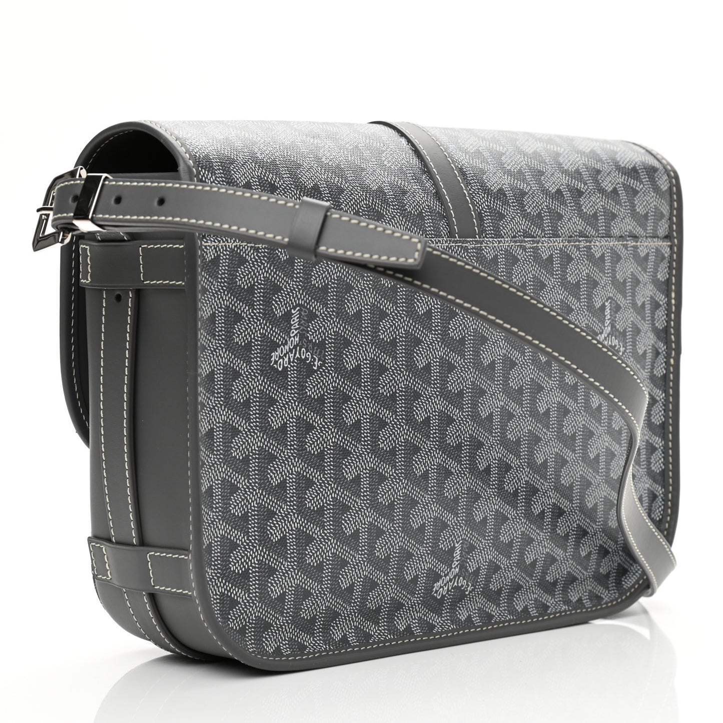 Goyardine Belvedere II MM Messenger Bag Grey