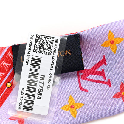 Louis Vuitton Silk Monogram Flowers Forever Bandeau Red 3 of 3