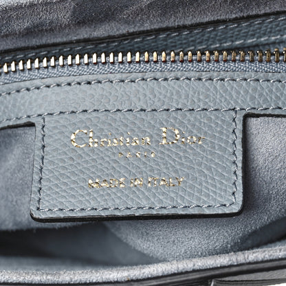 Christian Dior Grained Calfskin Saddle Bag Sky Blue 6 of 9