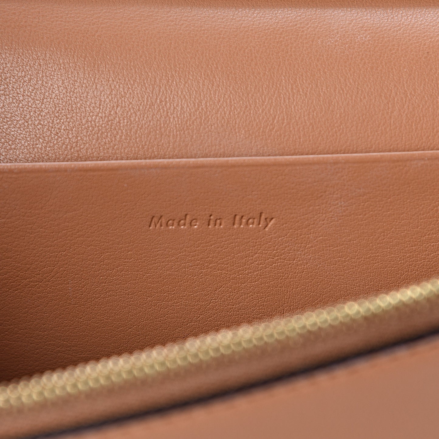 Smooth Lambskin Frame Evening Chain Clutch Tan Optic White