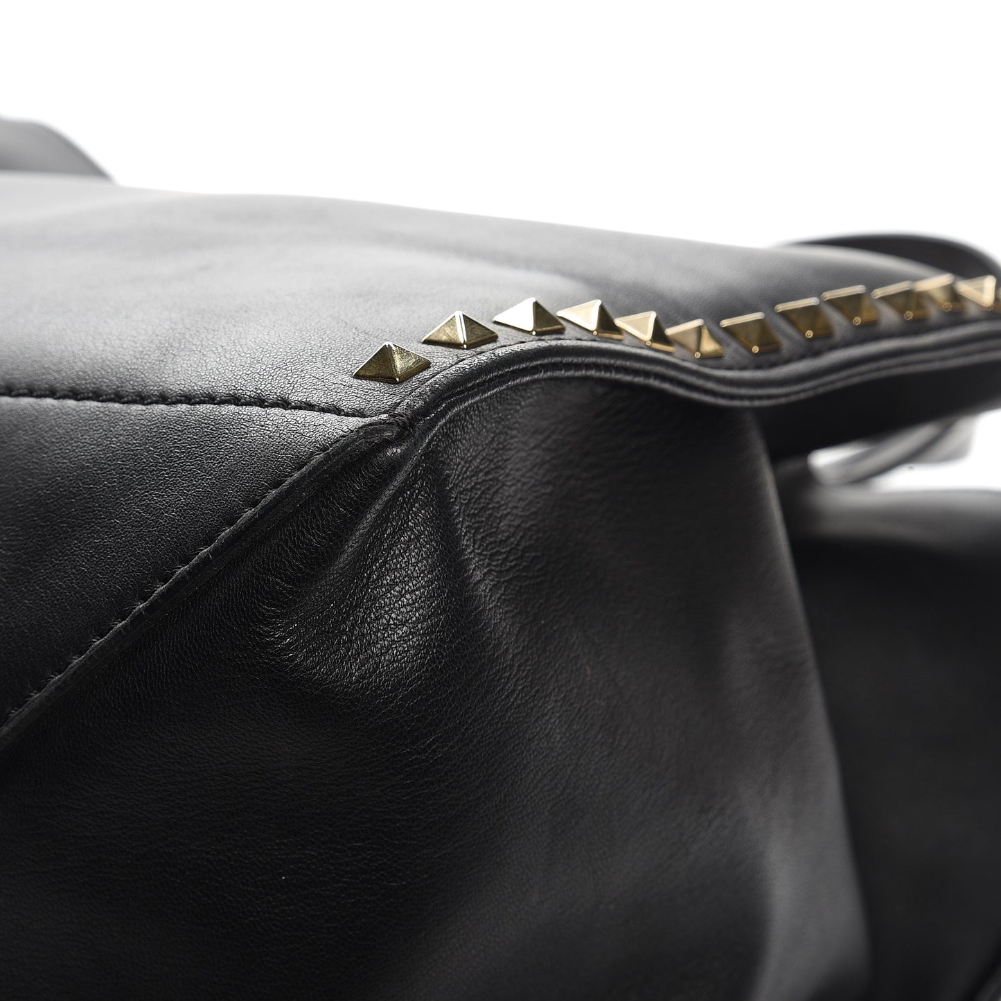Nappa Medium Rockstud Soft Tote Black