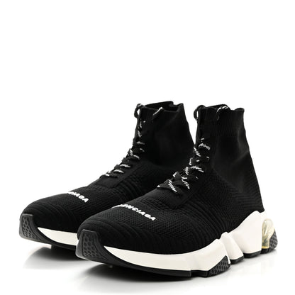 Balenciaga Technical 3D Recycled Knit Womens Speed 2.0 Lace Up Sneakers 40 Black 3 of 10