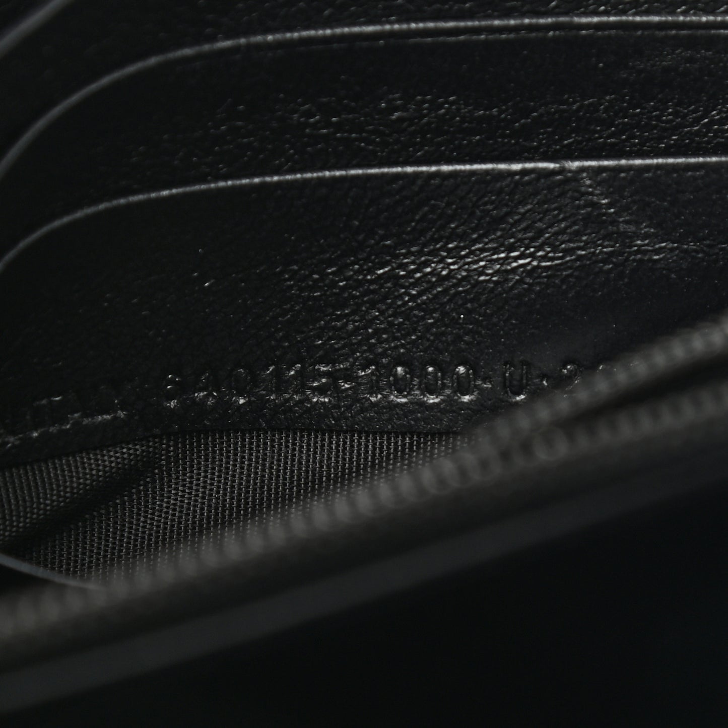 Grained Calfskin Neo Classic Continental Zip Around Wallet Black