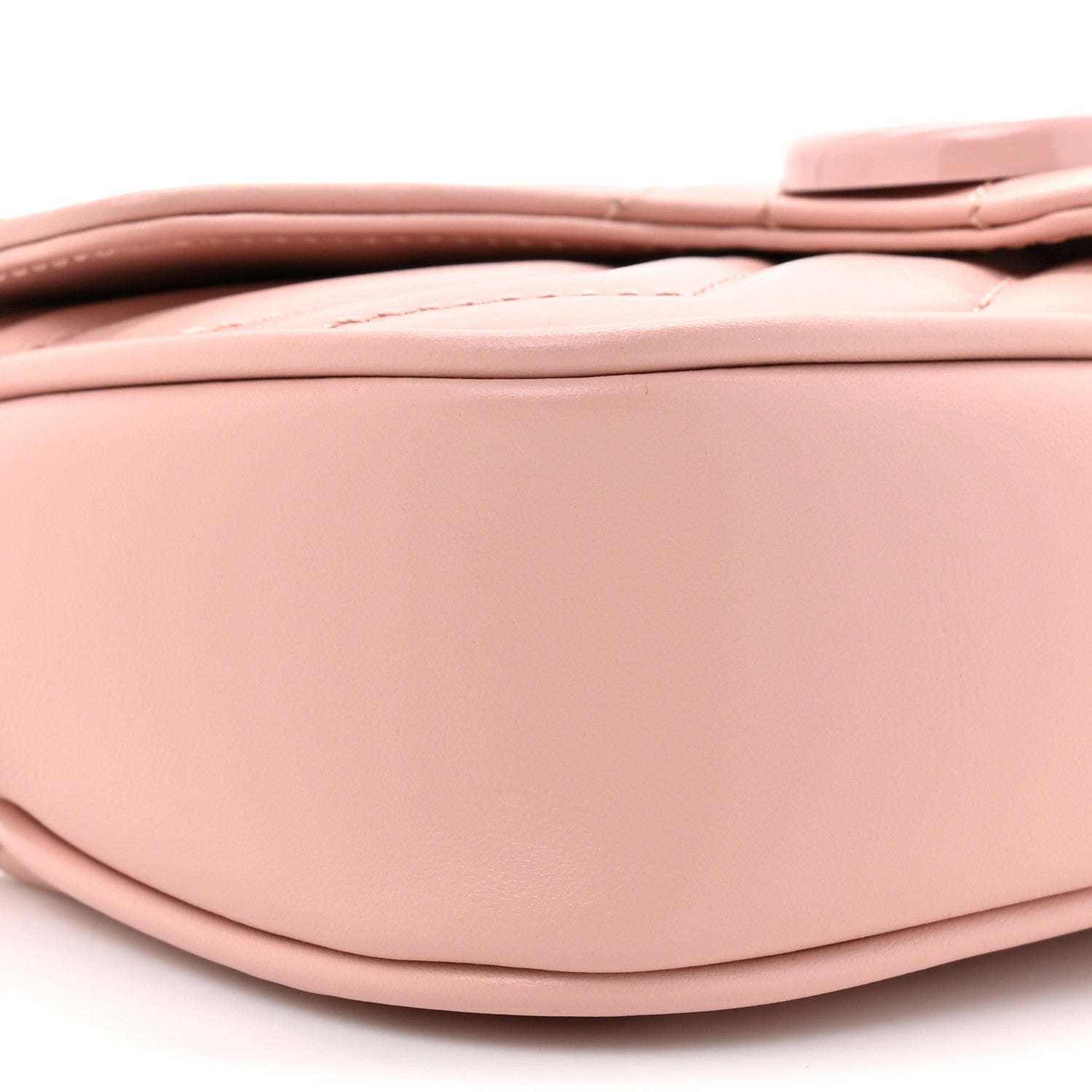 Gucci Calfskin Matelasse Monochrome GG Marmont Chain Belt Bag Perfect Pink 10 of 11