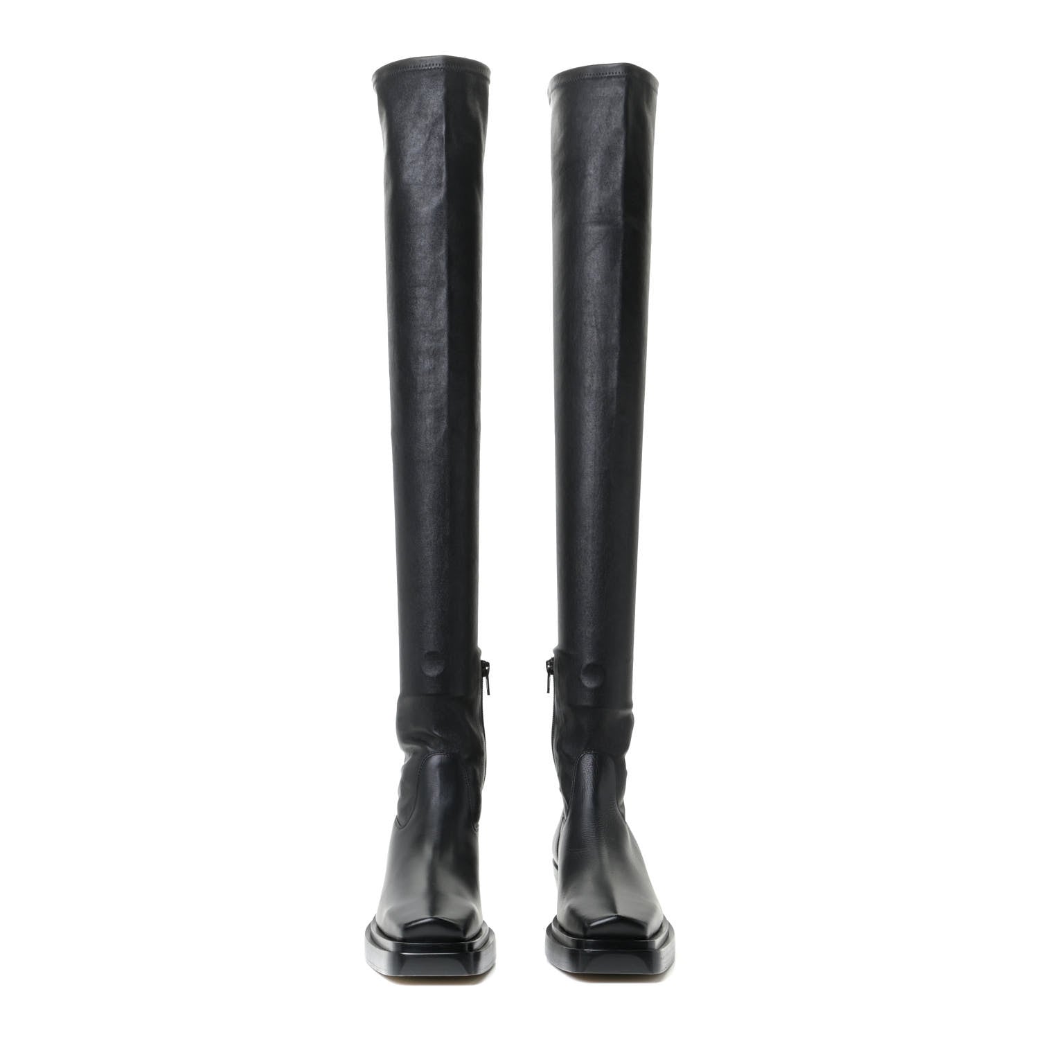 Bottega Veneta Calfskin Nappa Lean Over The Knee Boots 37.5 Black 4 of 12