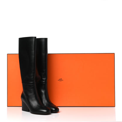 Hermes Calfskin New Jersey Boots 37 Black 8 of 8