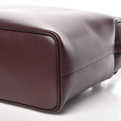Celine Lambskin Small Soft Cube Satchel Burgundy 6 of 9