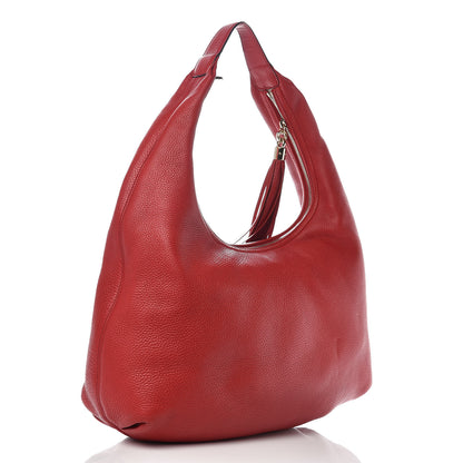Gucci Pebbled Calfskin Large Soho Hobo Red 3 of 13