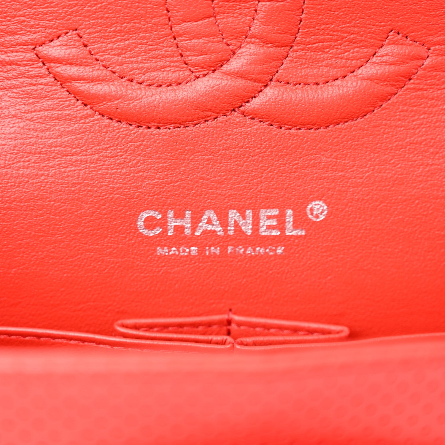 Chanel Lambskin Perforated Medium Double Flap Red 6 of 28