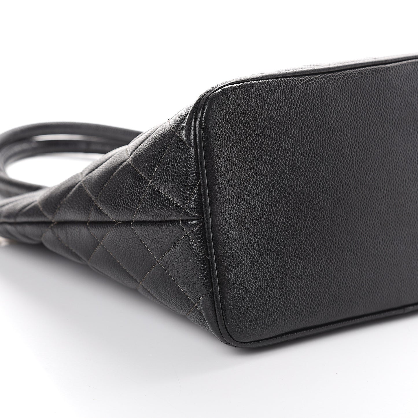 Caviar Quilted Medallion Tote Black