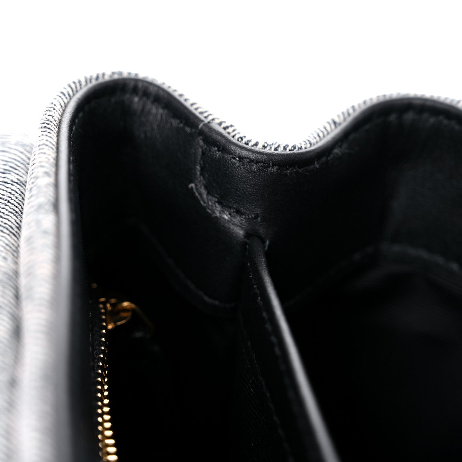 Saint Laurent Denim Y Quilted Monogram Toy Loulou Crossbody Bag Grey 9 of 10