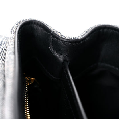 Saint Laurent Denim Y Quilted Monogram Toy Loulou Crossbody Bag Grey 9 of 10
