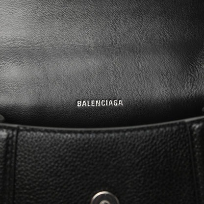 Balenciaga Grained Calfskin Hourglass Top Handle Bag XS Black 6 of 8