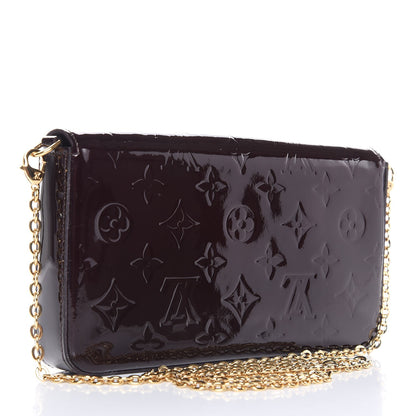 Louis Vuitton Vernis Pochette Felicie Chain Wallet Amarante 3 of 8
