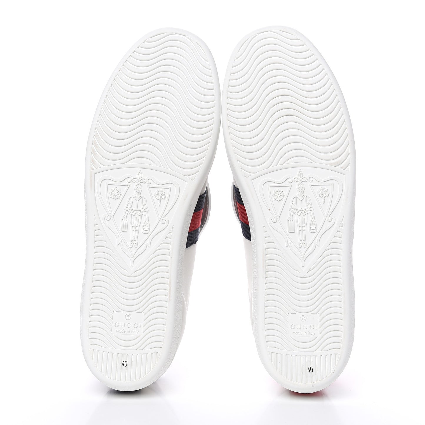 Calfskin Sequins Web Cat Womens Ace Sneakers 40 White