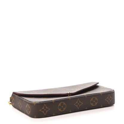 Louis Vuitton Monogram Pochette Felicie Chain Wallet Fuchsia 4 of 14