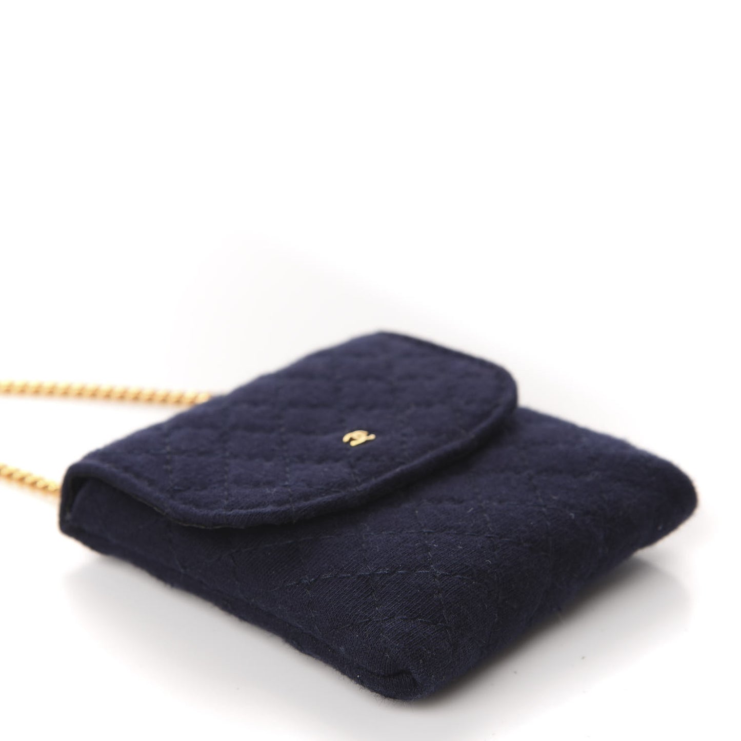Jersey Quilted Micro Flap Bag Navy