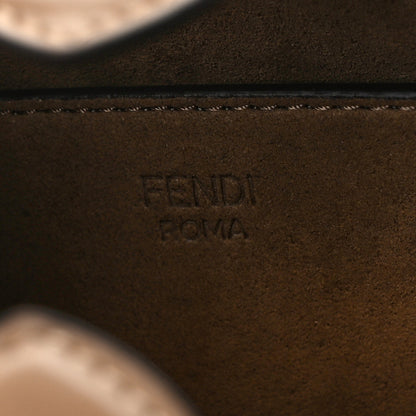 Fendi Fabric Jacquard FF 1974 Logo Small Fendi Sunshine Shopper Tote Tobacco Moro Sand 6 of 11