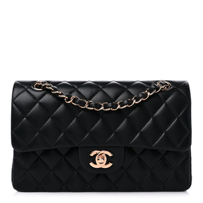 Chanel Lambskin Quilted Small Double Flap Black 1 of 9