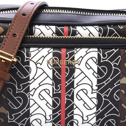 Burberry E-Canvas Monogram Stripe Camera Bag Bridle Brown 9 of 9