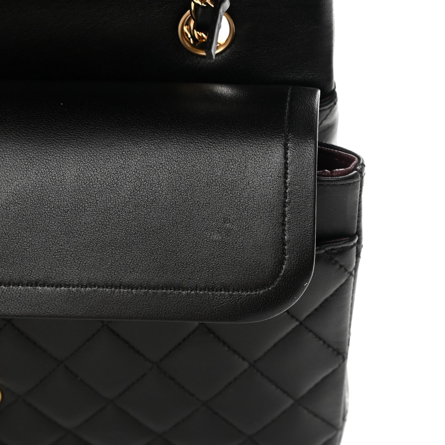 Chanel Lambskin Quilted Medium Double Flap Black 12 of 14