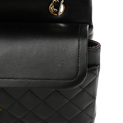 Chanel Lambskin Quilted Medium Double Flap Black 12 of 14