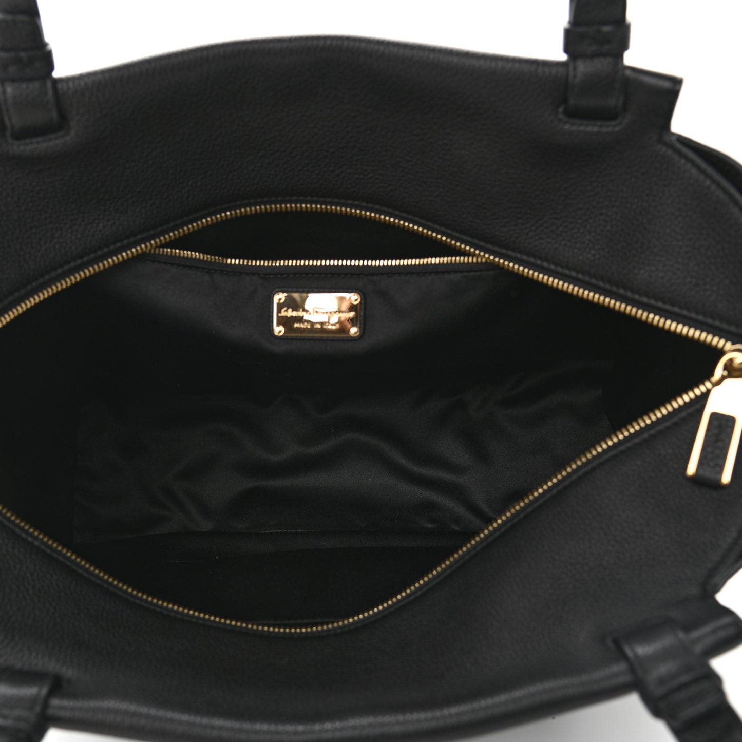 Grained Calfskin Bitter Pocket Tote Black