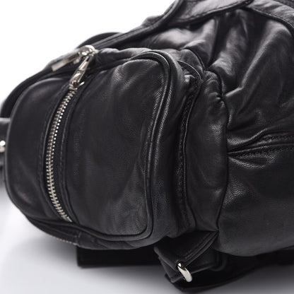Alexander Wang Lambskin Marti Backpack Bag Washed Black Rhodium Hardware 7 of 15