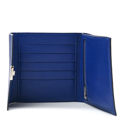 Hermes Chevre Mysore Clic 12 Wallet Bleu Electrique 5 of 8