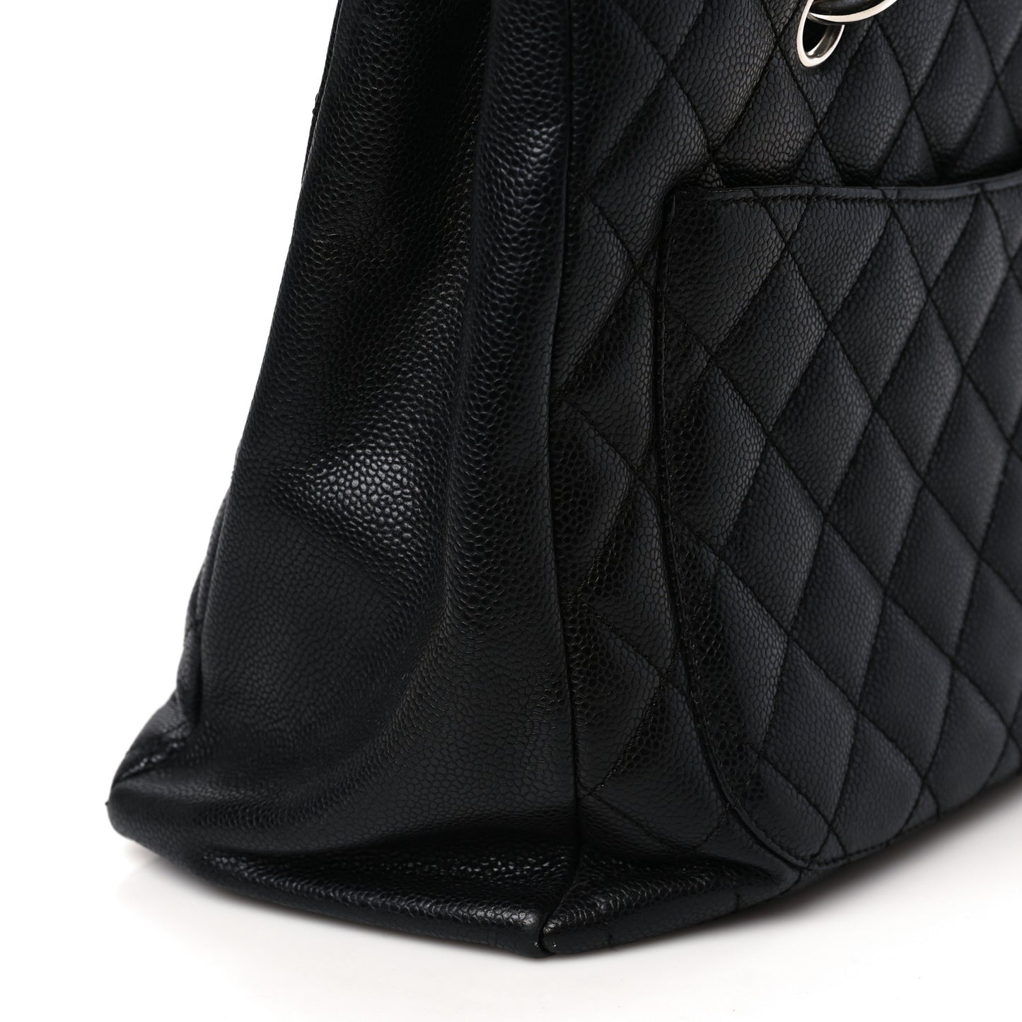 Caviar Quilted Grand Shopping Tote GST Black