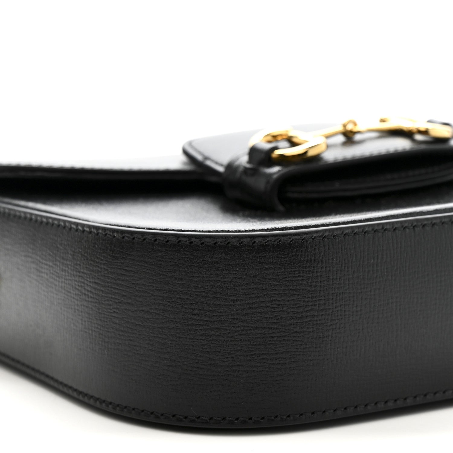 Gucci Azalea Calfskin Web Mini Horsebit 1955 Shoulder Bag Black 10 of 12